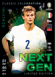 Giorgio Scalvini Italy Topps Match Attax EURO 2024 Next Gen Limited Edition #NGLE4